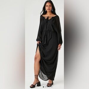 Forever 21 Organza Tassel Maxi Dress